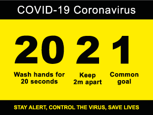 2021 COVID-19 sign