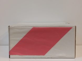 500m red and white barrier tape-HAZBRW