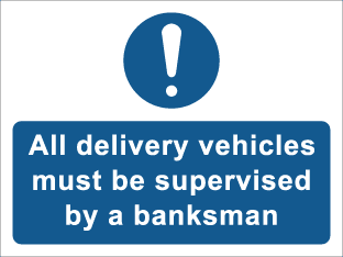 All delivery vehicles must be supervised by a banksman