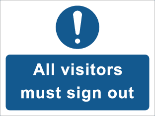 All visitors must sign out