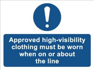 Approved high-visibility clothing must be worn…-TSC4010M