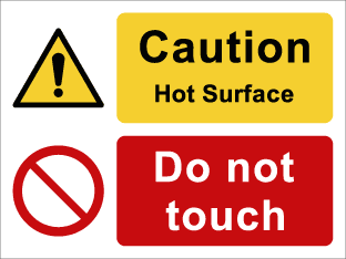 Caution hot surface, Do not touch-TSC2107W