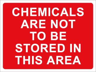Chemicals are not to be stored in this area