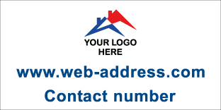 Custom PVC banner cw logo, web address and contact number-TSC4040SL