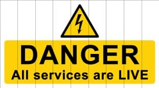 Danger All services are LIVE mesh bannerTSC4036W
