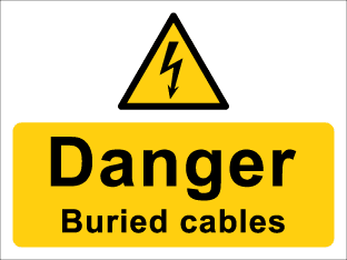 Danger Buried cables