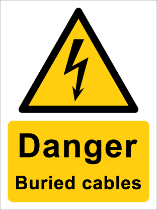 Danger Buried cables