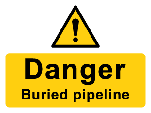 Danger Buried pipeline