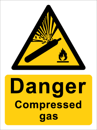 Danger Compressed gas