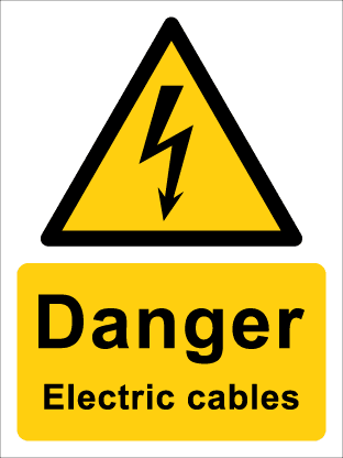 Danger Electric cables