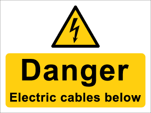 Danger Electric cables below