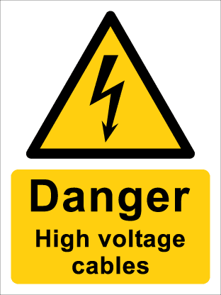 Danger High voltage cables