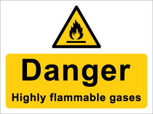 Danger Highly flammable gases