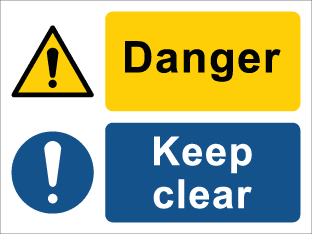 Danger Keep clear