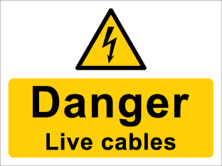Danger Live cables