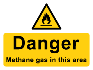Danger Methane gas in this area