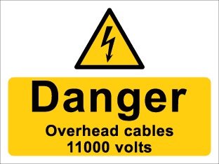 Danger Overhead cables 11