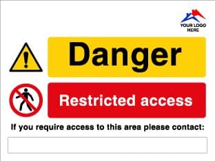 Danger Restricted access cw logo-TSC4016SL