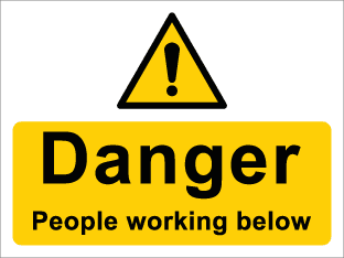 Danger people working below-TSC10W