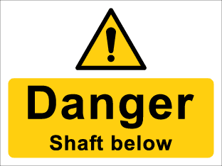 Danger shaft below