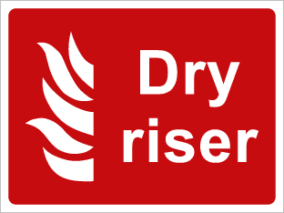 Dry Riser c/w flames symbol