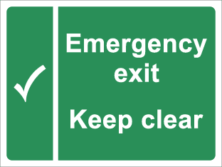 Emergency exit Keep clear
