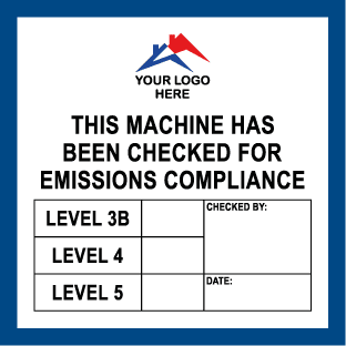 Emissions check label, Pack of 10 cw logo-TSC4024SL