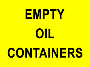 Empty Oil Containers - yellow and black