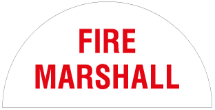 FIRE MARSHAL (RI-JET 100 gloss white ap permanent vinyl WK135)