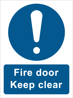 Fire door Keep clear
