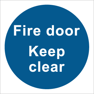 Fire door Keep clear illustration