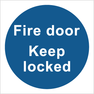 Fire door Keep locked