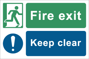 Fire exit / Keep clear