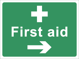 First aid c/w arrow right
