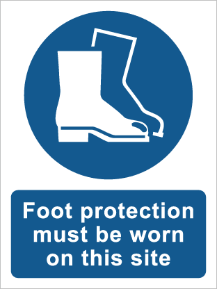 Foot protection must be worn on this site