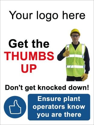 Get the Thumbs up safety  custom logo