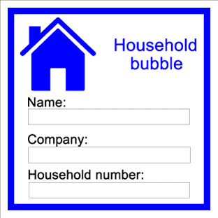 Household bubble labels