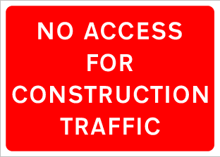 No access for construction traffic-TSC2141T