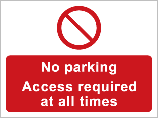 No parking Access required at all times