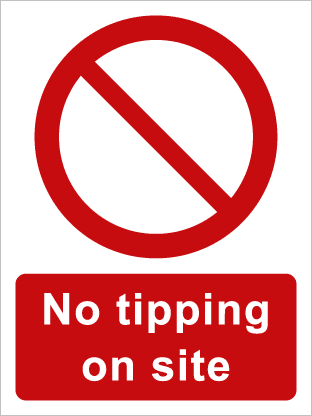 No tipping on site