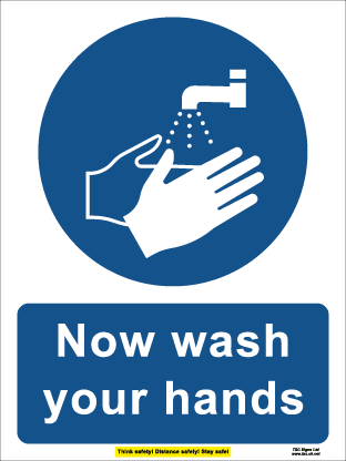 Now wash your hands (with safety message)