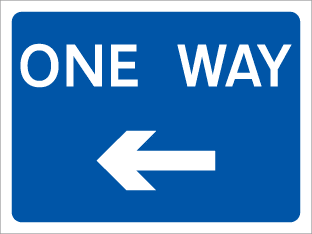 ONE WAY c/w arrow left