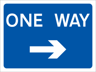 ONE WAY c/w arrow right