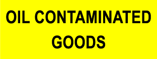 Oil contaminated goods