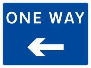 One way c/w arrow left