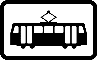 Open Tramway without signal lights sign plate with channel-TSC778.1TP
