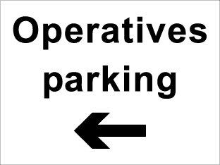 Operatives parking c/w arrow left