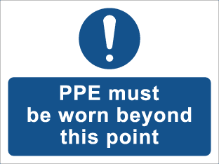 PPE must be worn beyond this point floor sign-TSC2119M