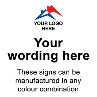 Pack of 50 50mm x 50mm custom wording, colour and logo vinyl stickers-TSC2103CL