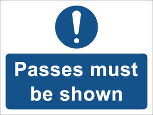 Passes must be shown